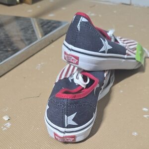 Vans Red and Blue Sneakers Classic Low-Top Design